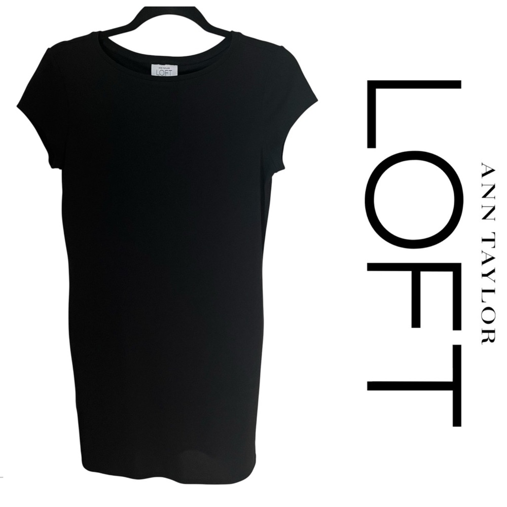 LOFT Black Shift Dress Size S LIKE NEW